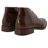 Mi-Boots en cuir marron