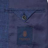 LANIFICIO F.LLI CERRUTI MID-BLUE MELANGE BASKETWEAVE JACKET