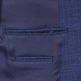 LANIFICIO F.LLI CERRUTI MID-BLUE MELANGE BASKETWEAVE JACKET