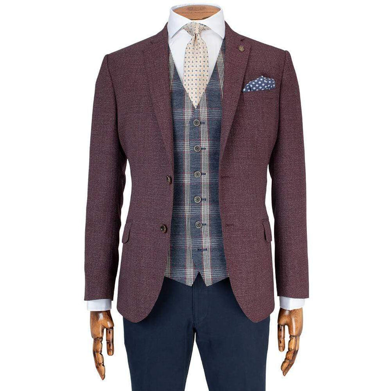 LANIFICIO F.LLI CERRUTI RASPBERRY MELANGE BASKETWEAVE JACKET