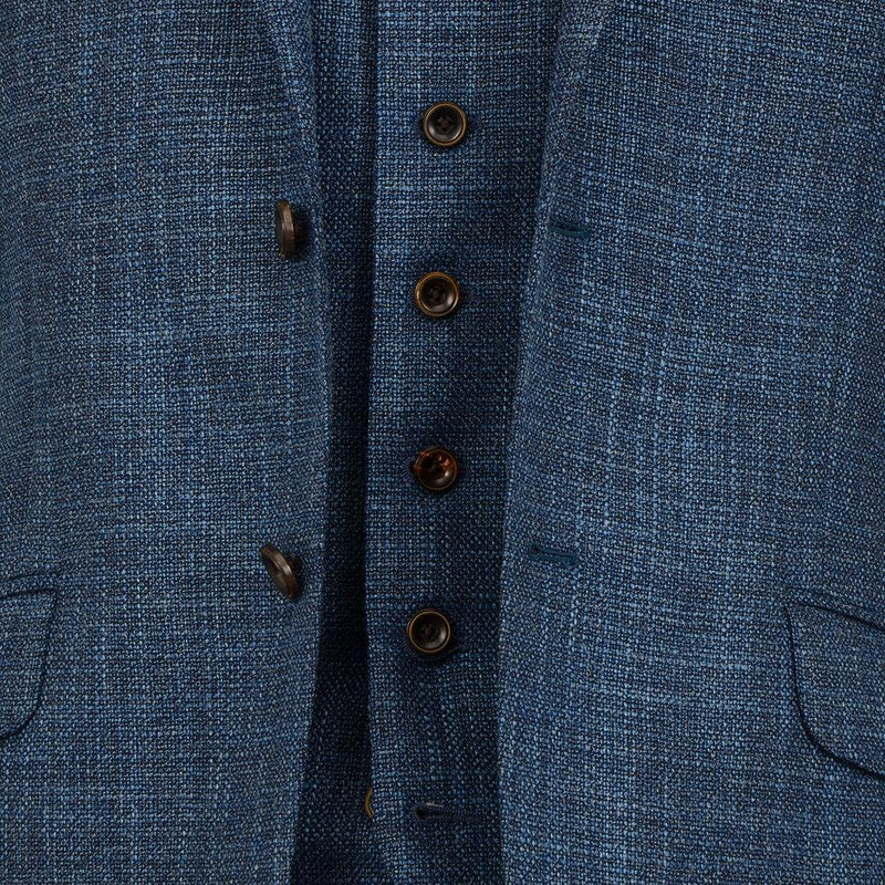 LANIFICIO F.LLI CERRUTI BLUE BASKETWEAVE JACKET