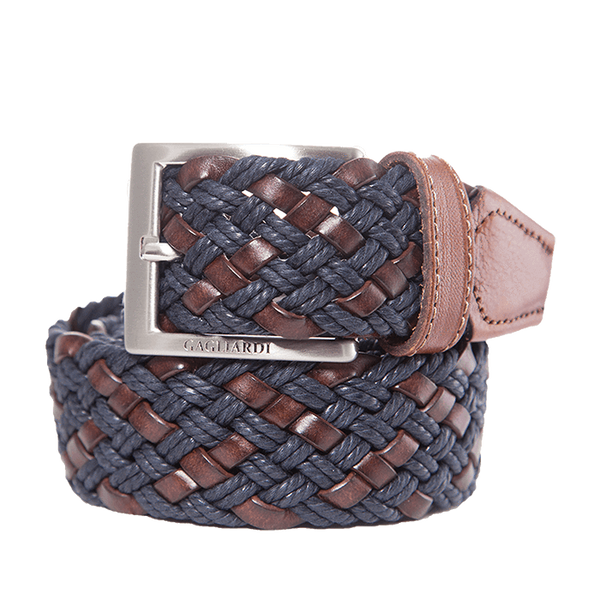 BROWN & NAVY WOVEN BELT