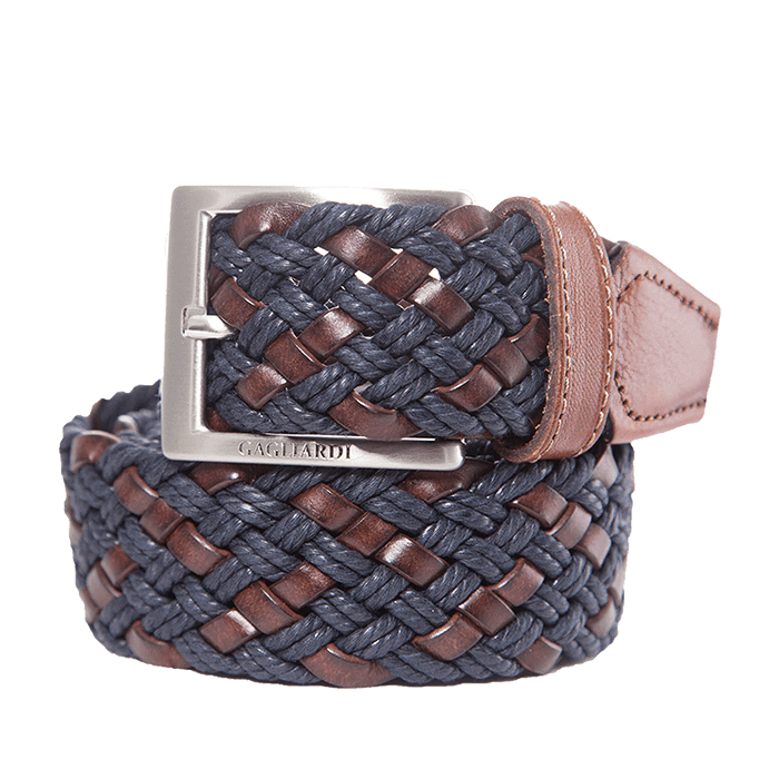 BROWN & NAVY WOVEN BELT