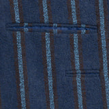 BLUE STRIPE BOUCLE JACKET