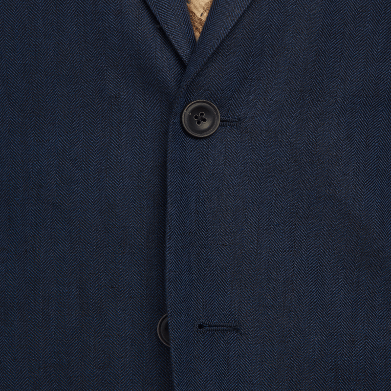 NAVY HERRINGBONE JACKET