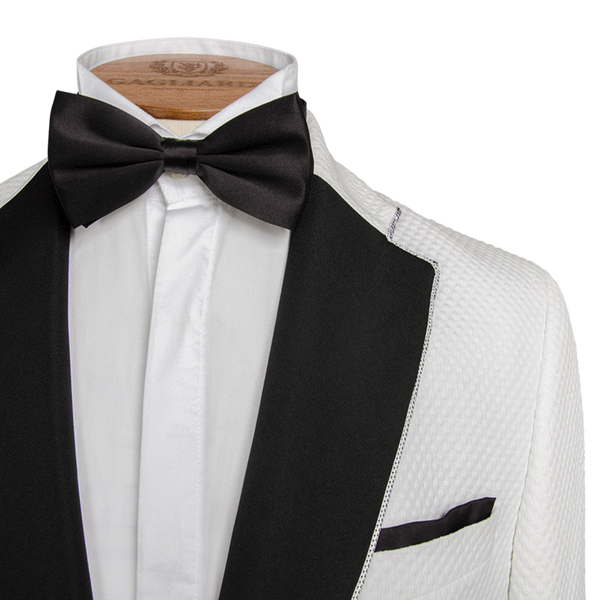 WHITE JACQUARD DINNER JACKET