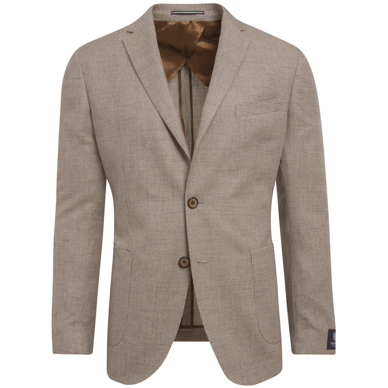 LIGHT BROWN BASKETWEAVE JACKET