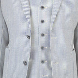 MID NAVY & CREAM STRIPE JACKET