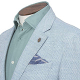 SKY BLUE TEXTURED WEAVE JACKET