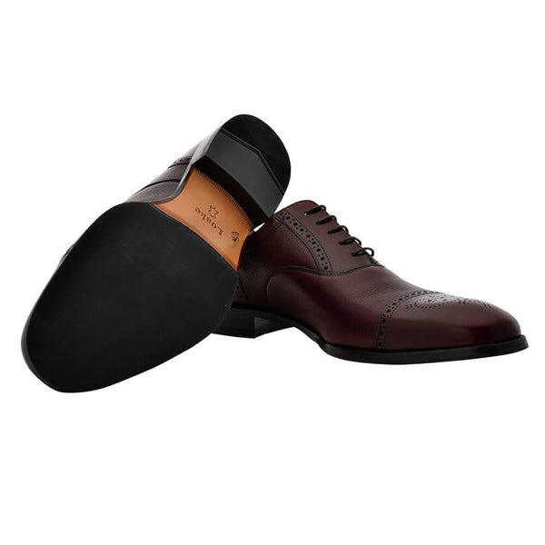 Chaussures Oxford en cuir Bordeaux