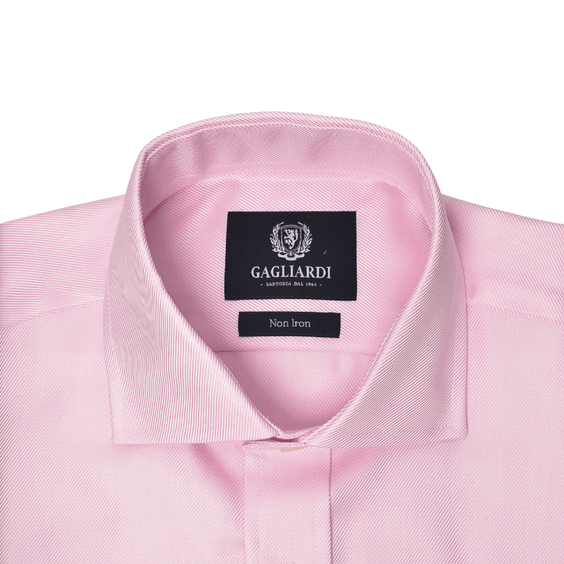 CHEMISE PINK CUTAWAY COLLAR SINGLE CUFFED SLIM