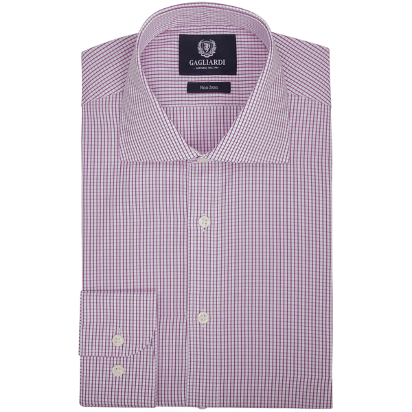 CHEMISE LILAC CHECKED - SLIM