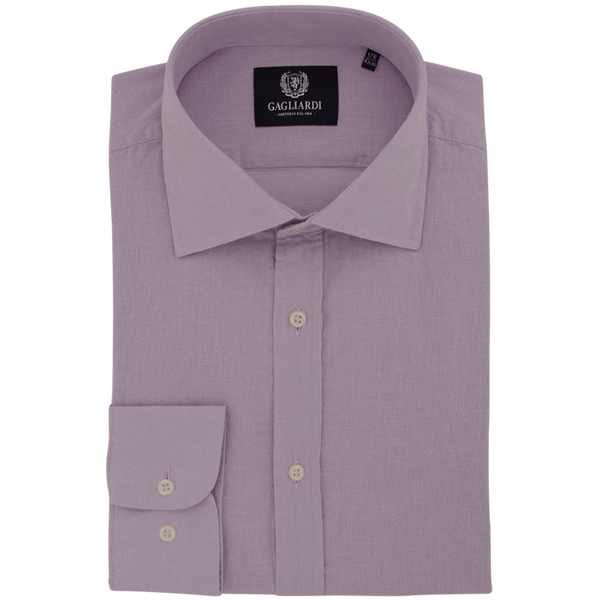 CHEMISE EN LIN LILAC - SLIM