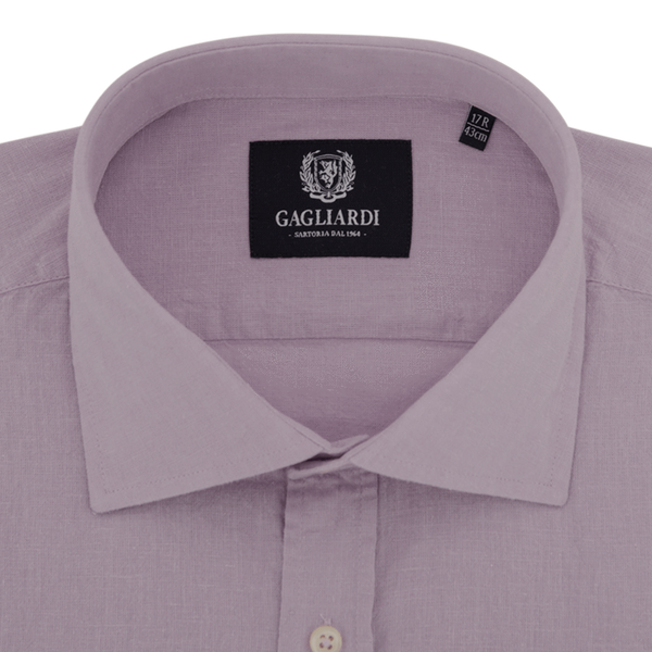 CHEMISE EN LIN LILAC - SLIM