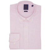 CHEMISE PINK MELANGE GINGHAM CHECK - SLIM