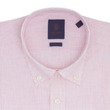 CHEMISE PINK MELANGE GINGHAM CHECK - SLIM