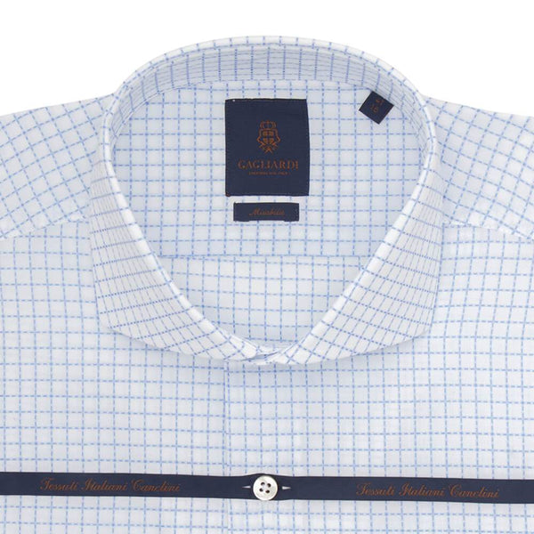 CHEMISE SKY PIN CHECK - SLIM