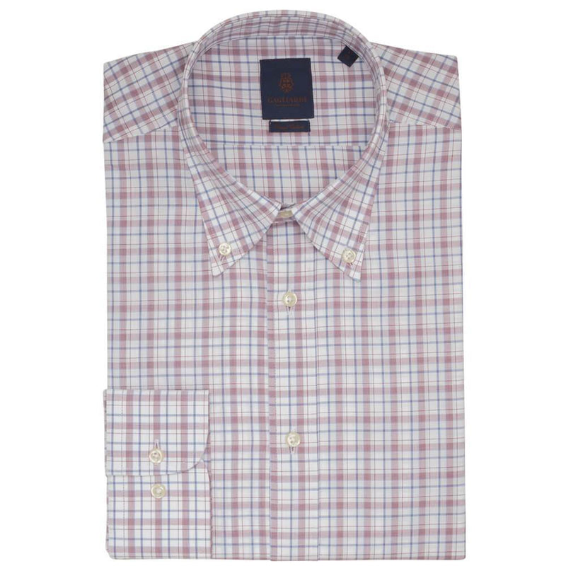 CHEMISE RED AND BLUE OVERCHECK - SLIM