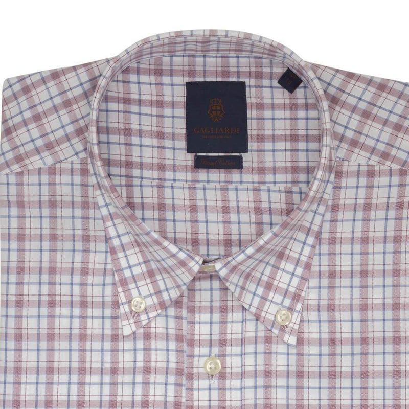 CHEMISE RED AND BLUE OVERCHECK - SLIM