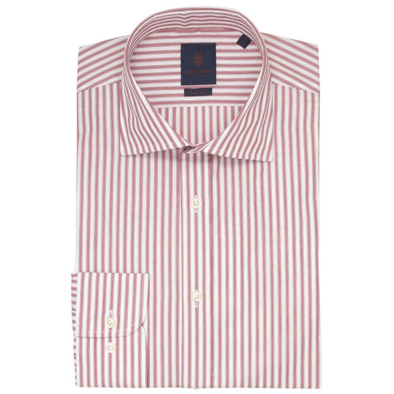 CHEMISE RED MULTISTRIPE - SLIM