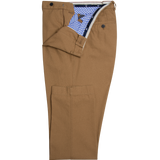 PANTALON EN TOILE COULEUR CHAMEAU