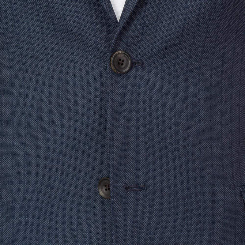 LANIFICIO ING. LORO PIANA NAVY BIRDSEYE TONAL STRIPE SUIT