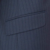 LANIFICIO ING. LORO PIANA NAVY BIRDSEYE TONAL STRIPE SUIT