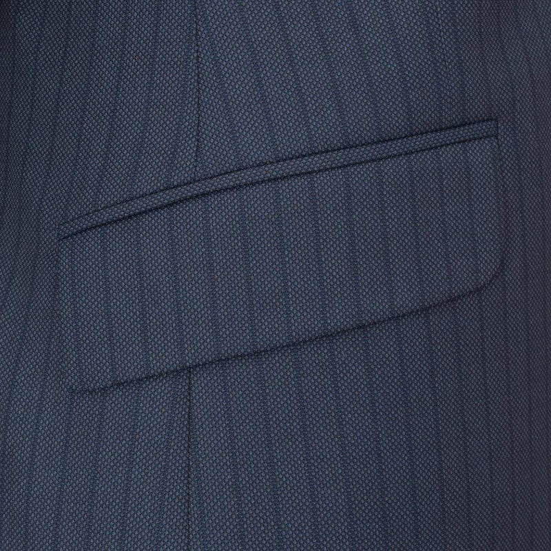 LANIFICIO ING. LORO PIANA NAVY BIRDSEYE TONAL STRIPE SUIT