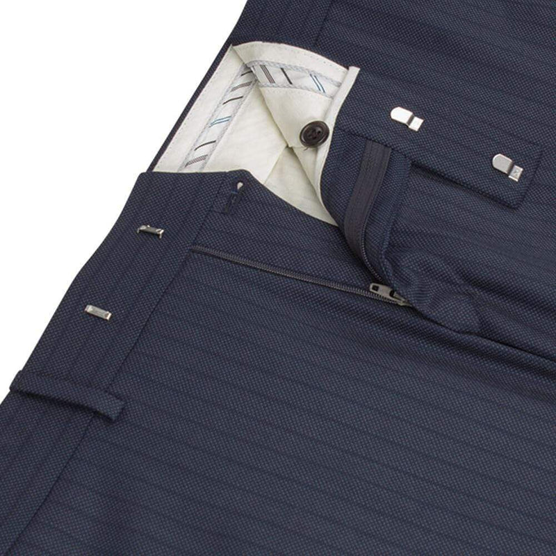 LANIFICIO ING. LORO PIANA NAVY BIRDSEYE TONAL STRIPE SUIT