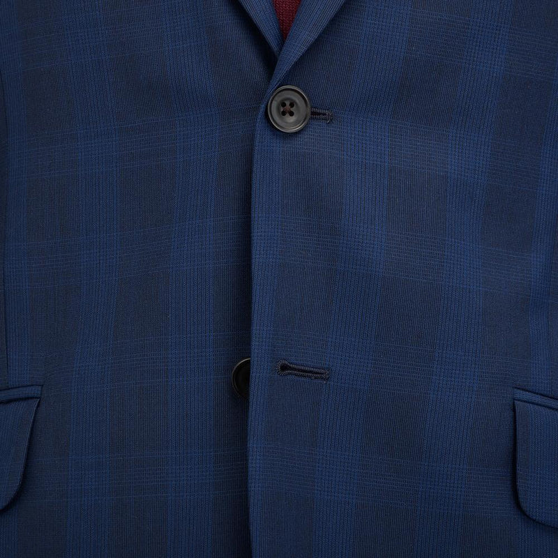 ERMENEGILDO ZEGNA BLUE TONAL CHECK