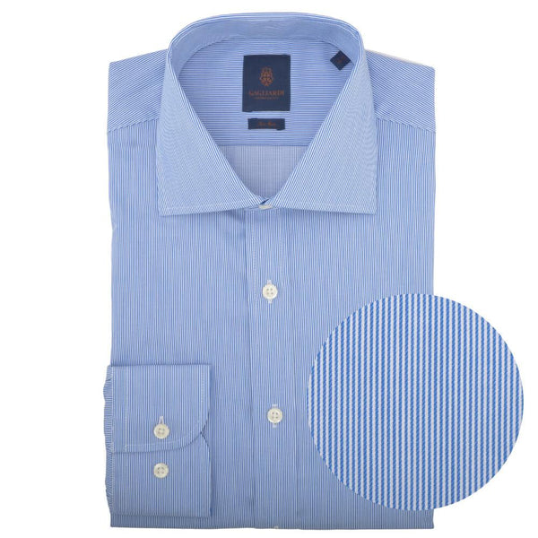 Chemise Bleue avec rayures blanches